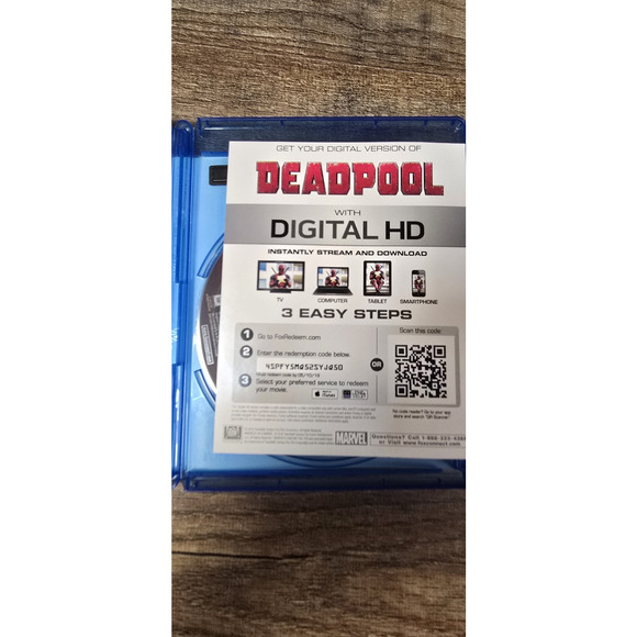 Deadpool Blu-ray + DVD + Digital HD Original R-Rated Ryan Reynolds Pre Owned - Picture 6 of 6